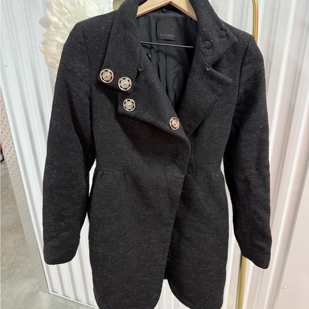 Pinko Italy wool Black Women's Coat